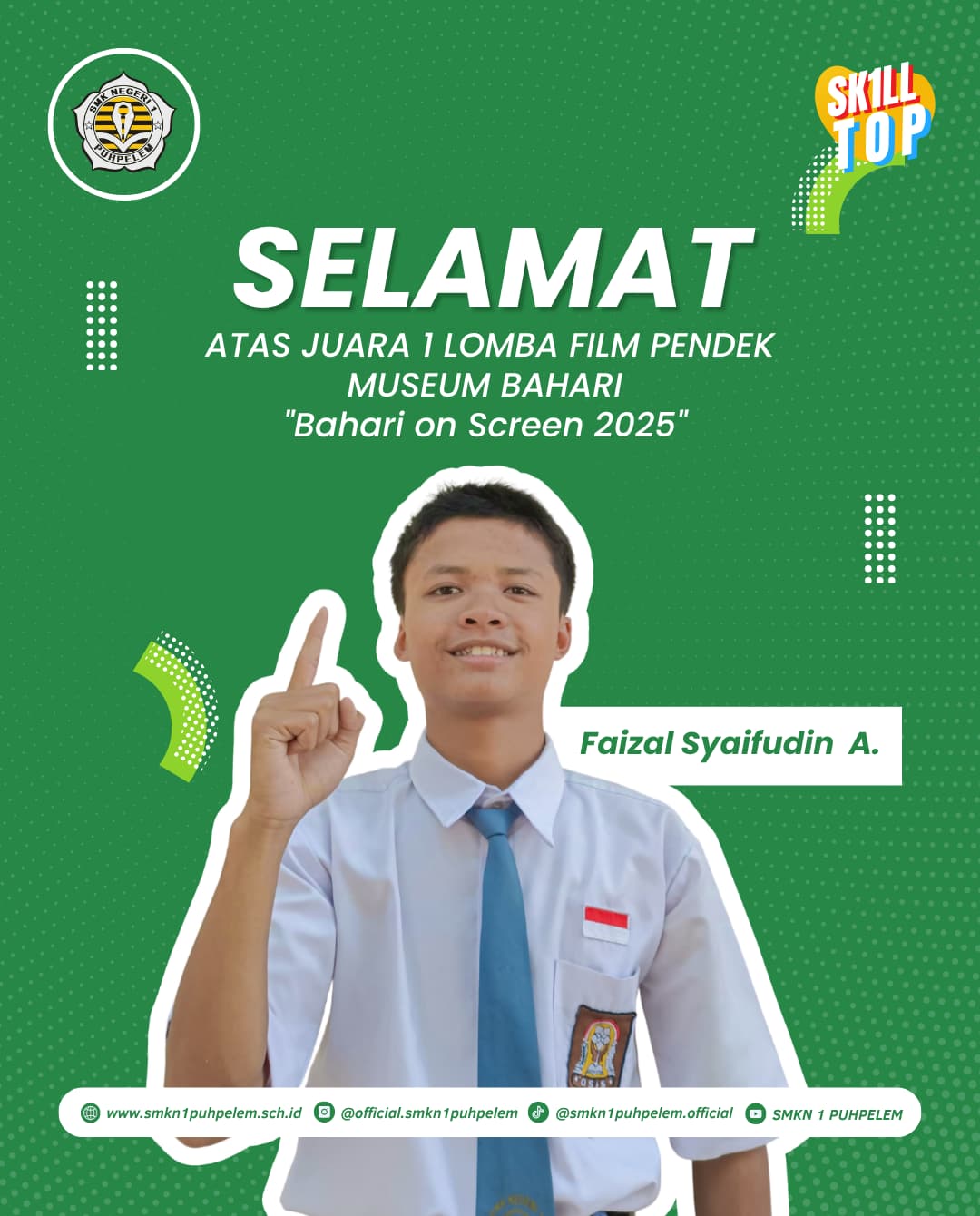 SMKN 1 Puhpelem Raih Juara 1 Lomba Film Pendek Museum Bahari Tingkat Nasional
