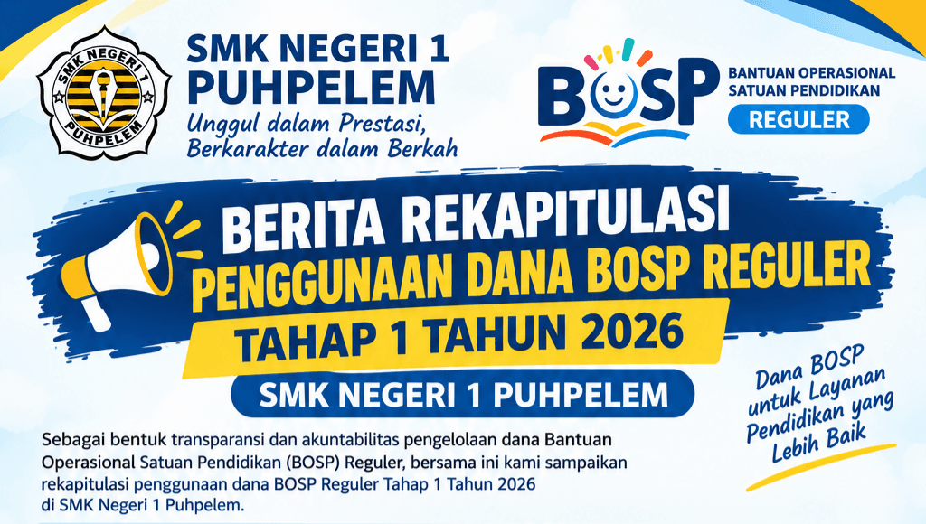 Laporan Rekapitulasi Realisasi Penggunaan Dana BOS Reguler Tahap 1 Tahun 2026