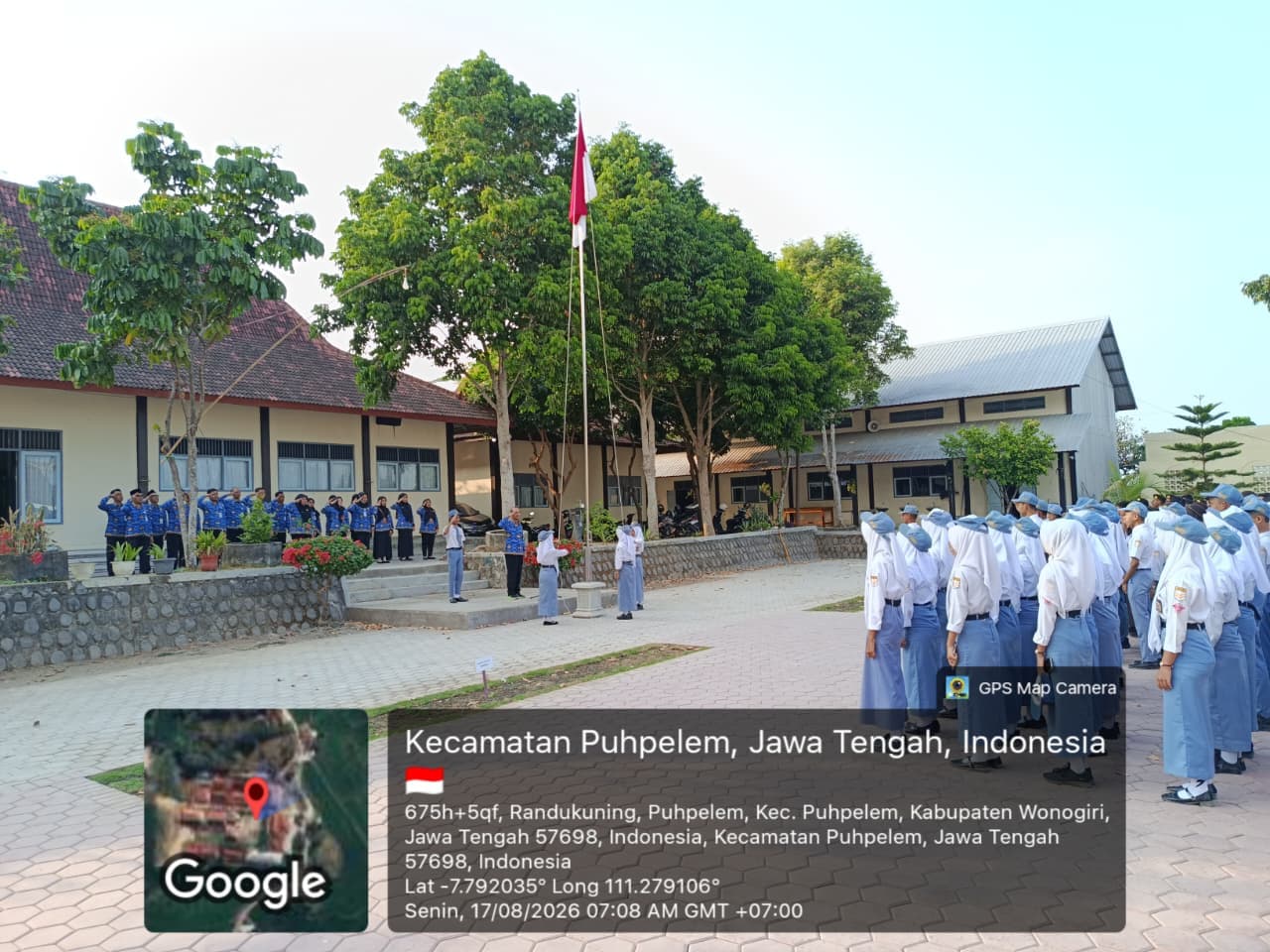 Semangat Kemerdekaan, SMK Negeri 1 Puhpelem Gelar Upacara Bendera HUT ke-81 Kemerdekaan RI